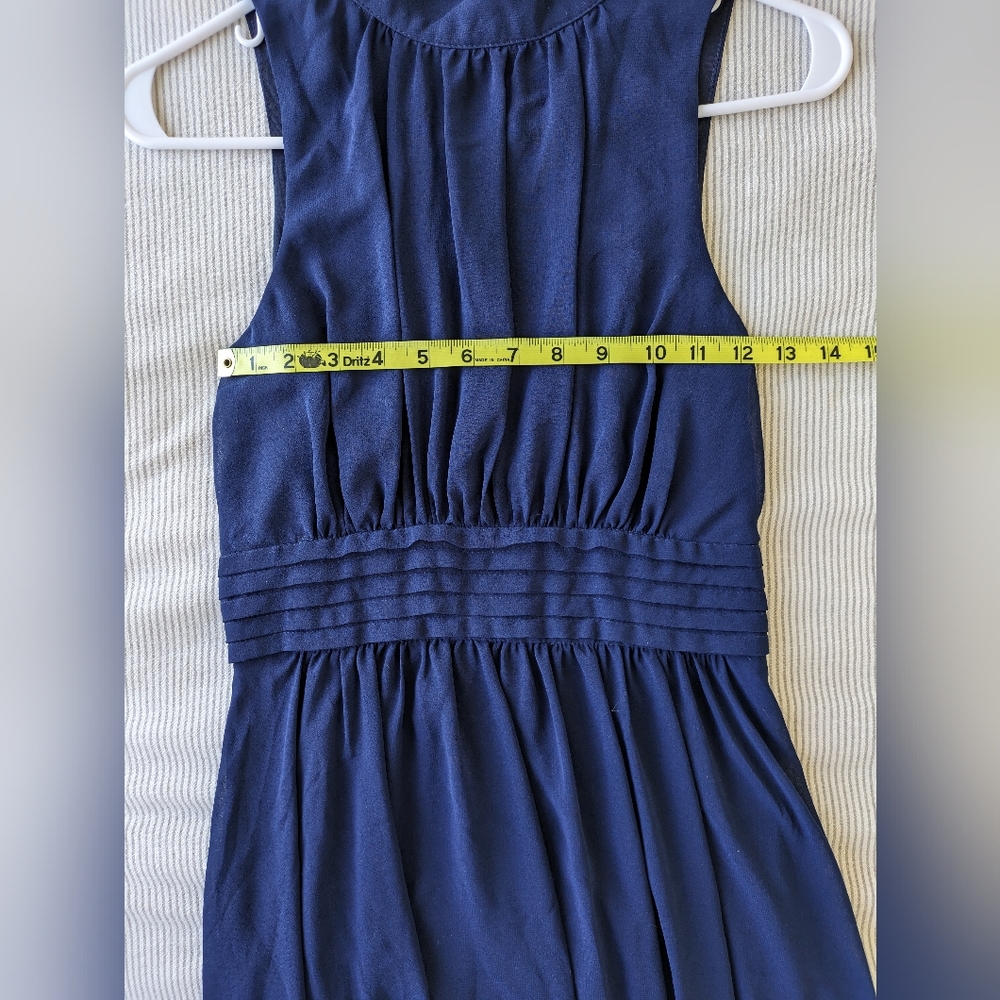 swishy blue cocktail dress small